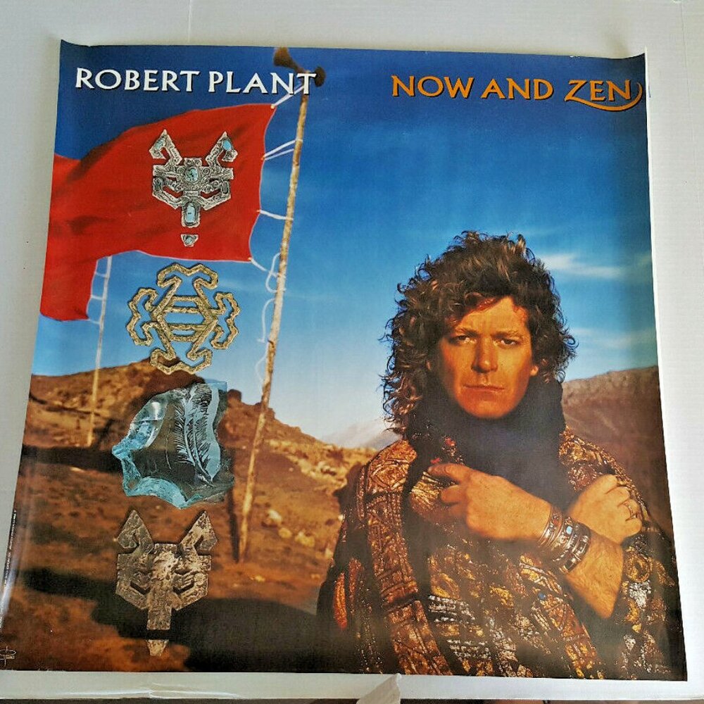 ROBERT PLANT Now & Zen POSTER 24" X 24" PROMO ONLY 1988 Led Zeppelin